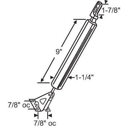 Strybuc Pneumatic Door Closer Black 18-53